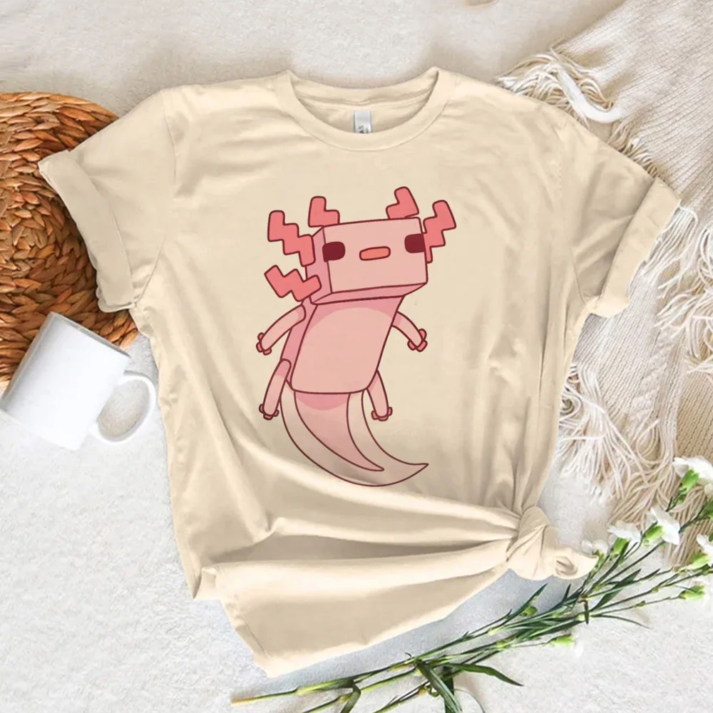 Axolotl t-shirts women comic Japanese Y2K t shirt girl y2k anime streetwear clothes
