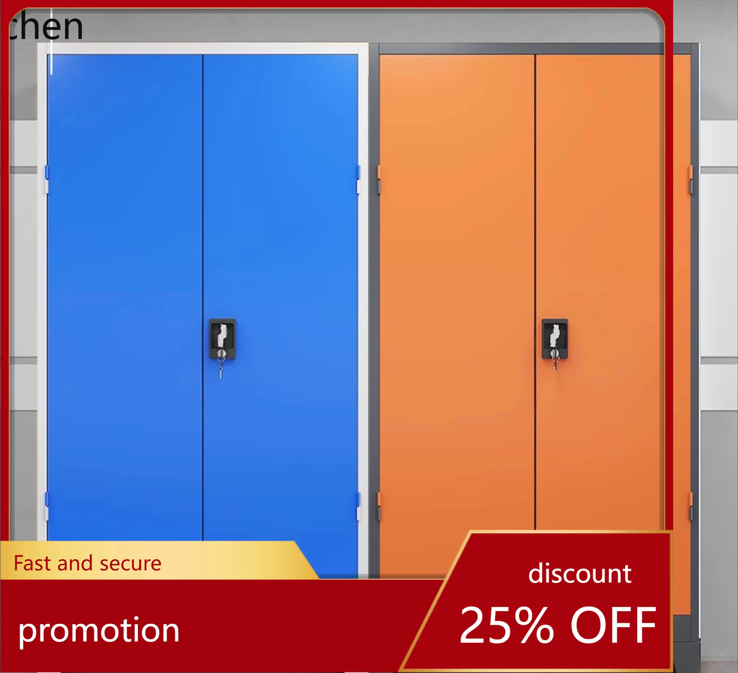 

ZML Garage Storage Heavy-Duty Tool Organizer Fixed Basement Cabinet Moisture-Proof Lockable Standing Shelf
