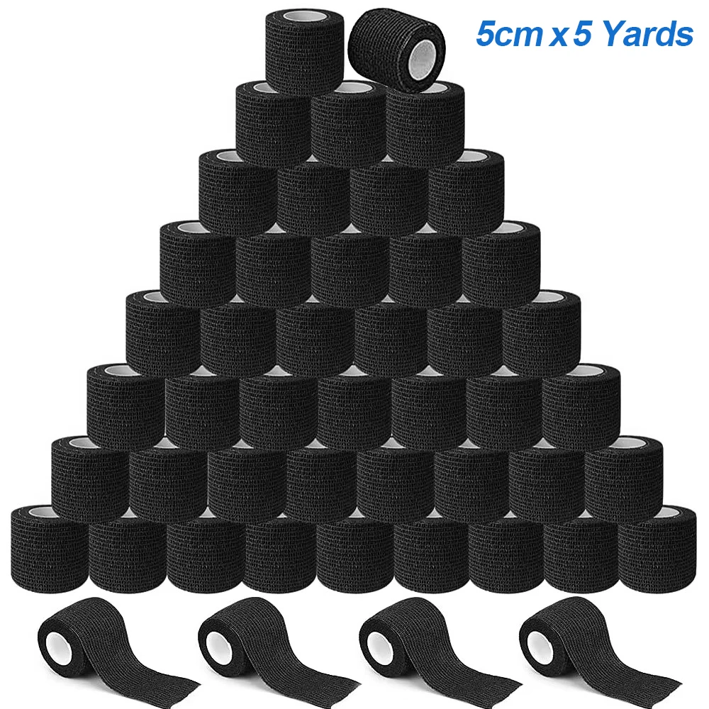 2/4/6/12/24/48/96pcs Tattoo Grip Tape Wrap Nonwoven Self-adhesive Elastic Sport Bandage for Tattoo Grip Cover Tattoo Accessories