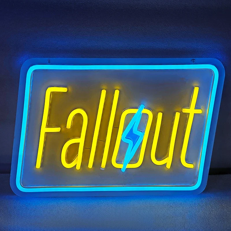 Dropshipping Free Design Custom Fallout Neon Light Sign letters For Men's Cave Bedroom Game Room Gift Neon Lights