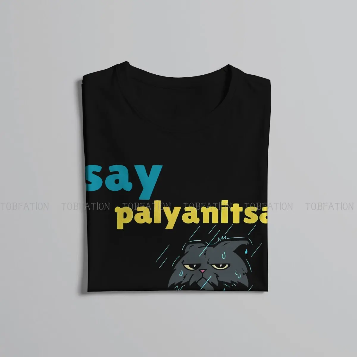 Say Palyanitsa Cat Ukrainian T Shirt Vintage Teenager Grunge Oversized Crewneck TShirt Top sell  Harajuku Men\'s Short Sleeve