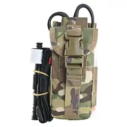 Tactical Tourniquet Pouch Holder Trauma Shears EMT Storage Bag MOLLE EDC Belt Pouch Malice Clip Flashlight Medical Scissor