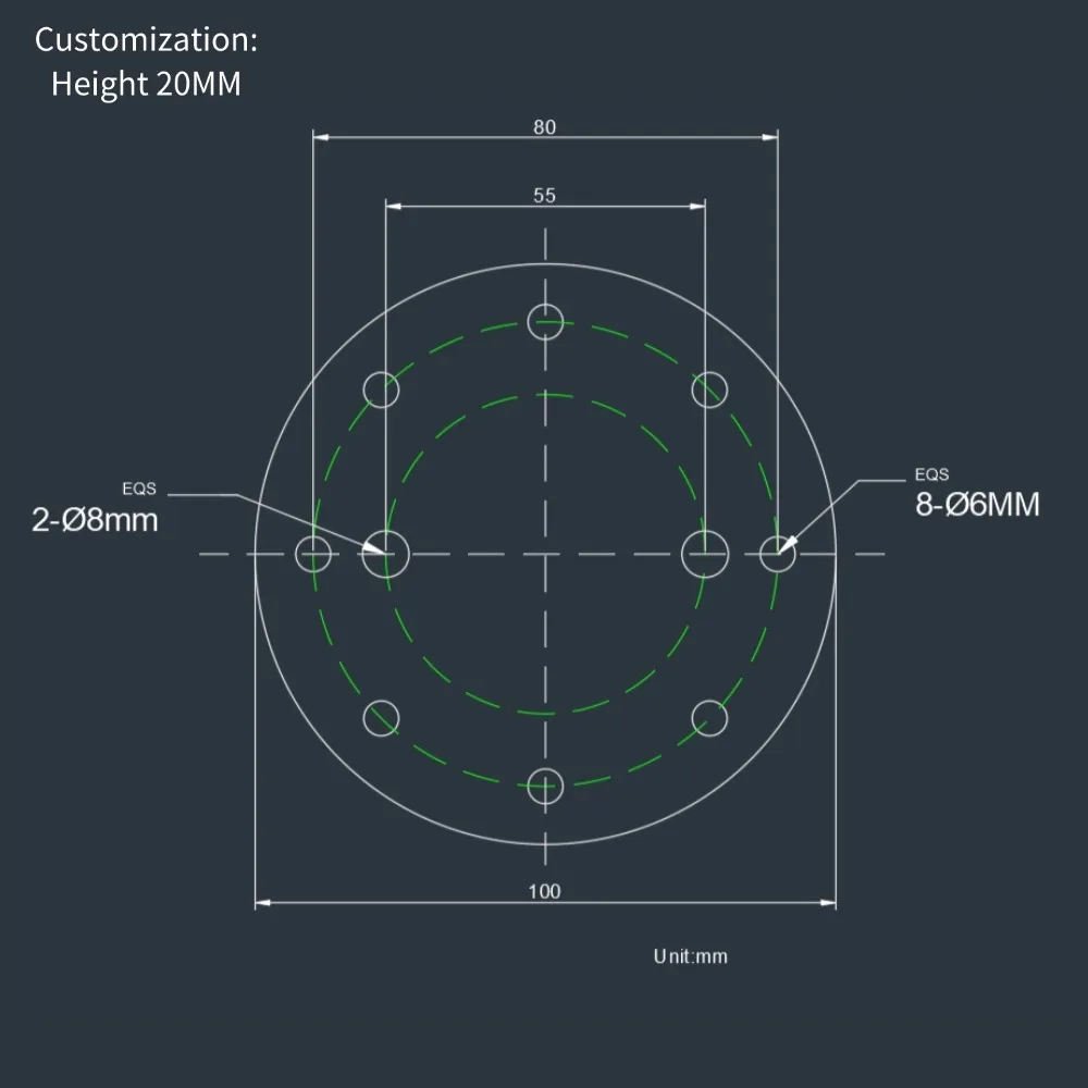 

1PCS The diameter of the customized flange is 100MM