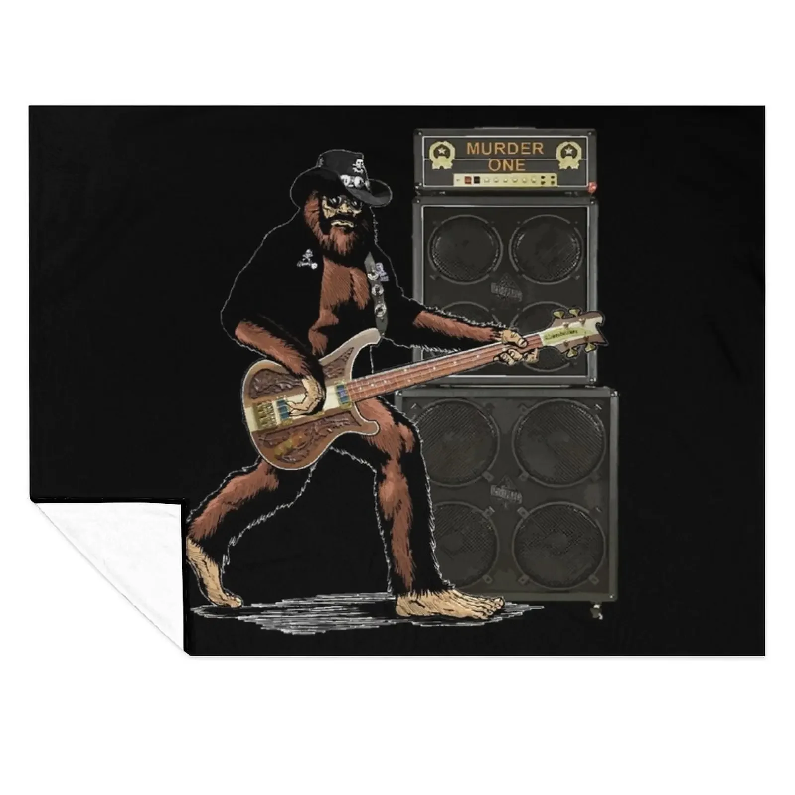

Скелы для бас-гитары Bigfoot Heavy Metal! Одеяло для путешествий, индивидуальные подарочные одеяла для кемпинга