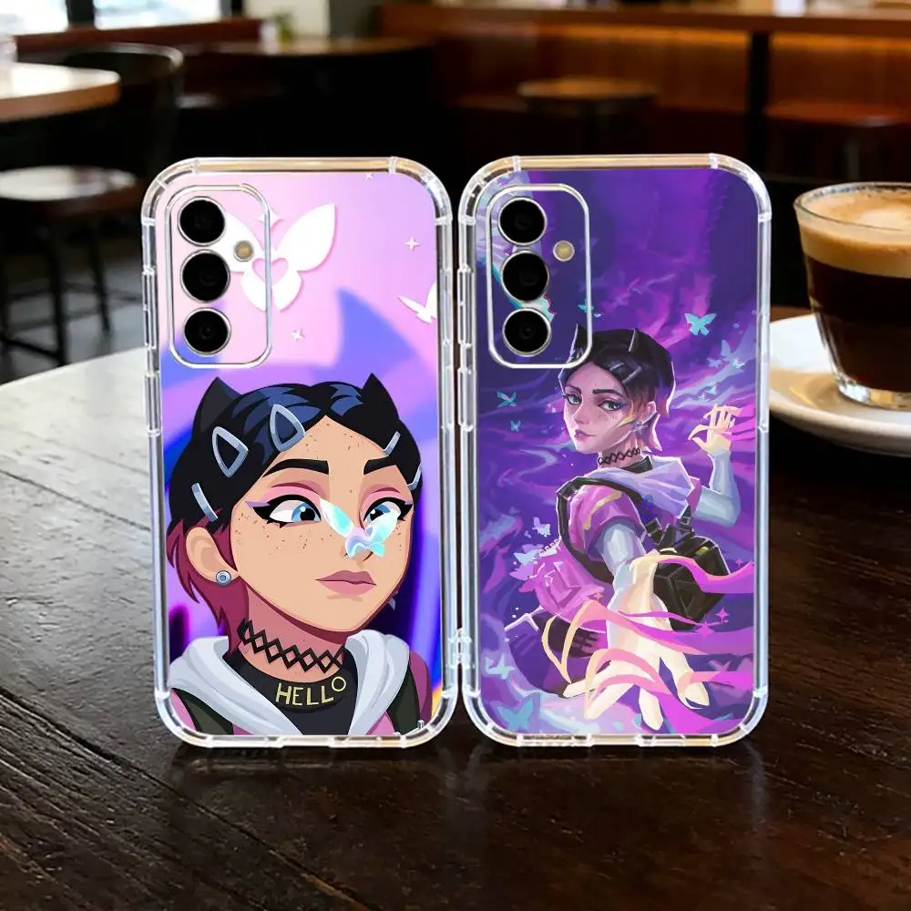 Popular V-Valorant C-Clove  Phone Case For SamsungA10,12,20,21S,30,31,40,50,51,52,70,71 Transparent Cover