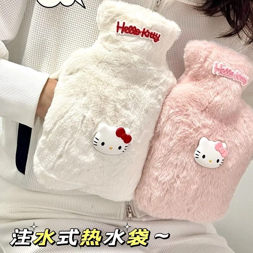 

Sanrio Hello Kitty Plush Hand Warmer Heat Pack Cute Cartoon Anime HelloKitty Reusable Heating Hot Water Bottle Bag Girls Gifts