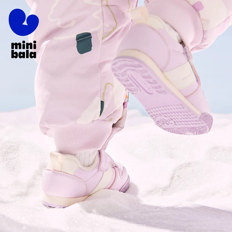 حذاء مشي ميني بالا للأطفال شتوي جديد مقاوم للانزلاق وخفيف الوزن مبطن بالقطيفة للمبتدئين #6