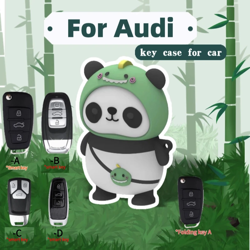 

Cartoon car key covers for Audi A4l /a3 / q5l / / q8 / q3 / q7 q2l/a5 /a6l/a3l/a7l/ a8l/cartoon key shell Accessories