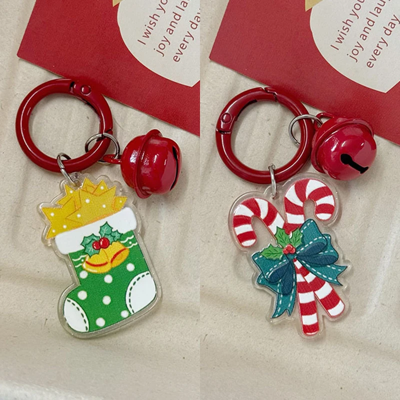 Fashion Christmas Keychain Cartoon Santa Claus Gingerbread Man Keychain Pendant Backpack Decoration Accessories Xmas Gifts image 5