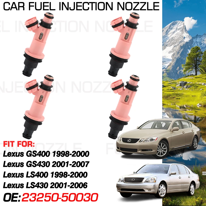 Car Fuel Injectors Nozzle Injection for Lexus GS400 LS400 1998-2000 Lexus GS430 2001-2007 Lexus LS430 2001-2006 Part 23250-50030