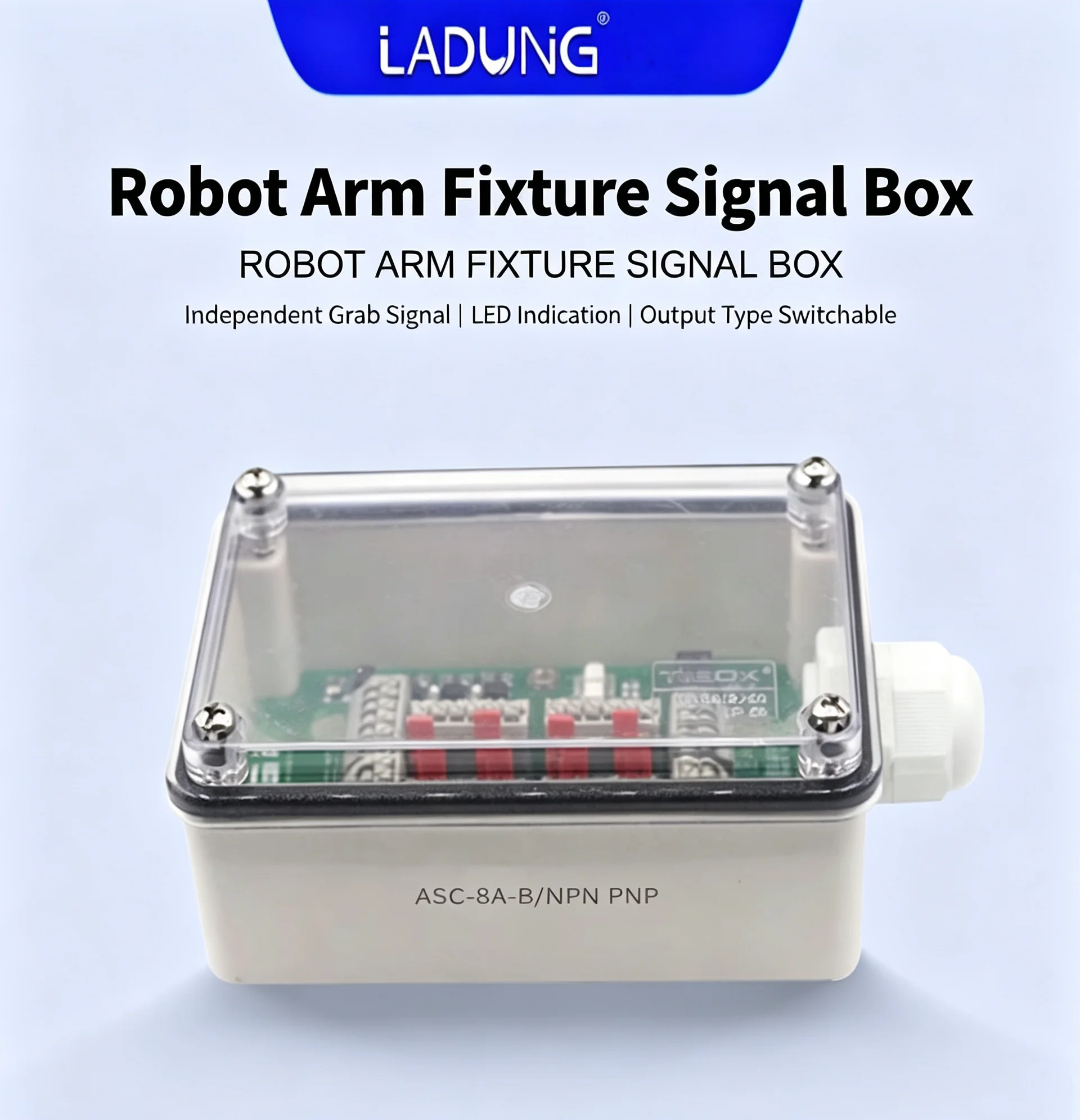 Factory Direct Sales of Robotic Arm Accessories, Signal Boxes ASC-8A-B, Parallel Wiring Boxes, Cable Distribution Boxes, NPN/PNP