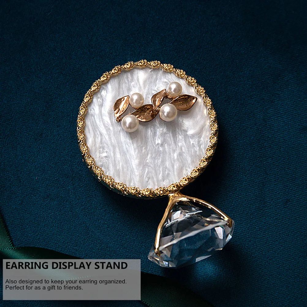 

Earring Display Jewelry Rack Holder Metal Crystal Luxury Durable Earring Display St Practical Home Shop Business Use