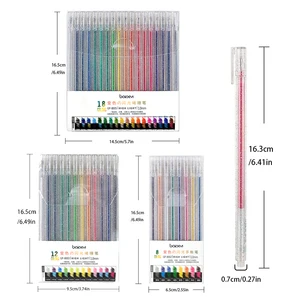8/12/18 Màu sắc Gel Gel Pen 1.0mm kim loại long lanh ngủ màu bút giấy cartoline vẽ hàng ngày nghệ thuật tự làm 8 Puncts bán hàng chính với độ sáng - №6