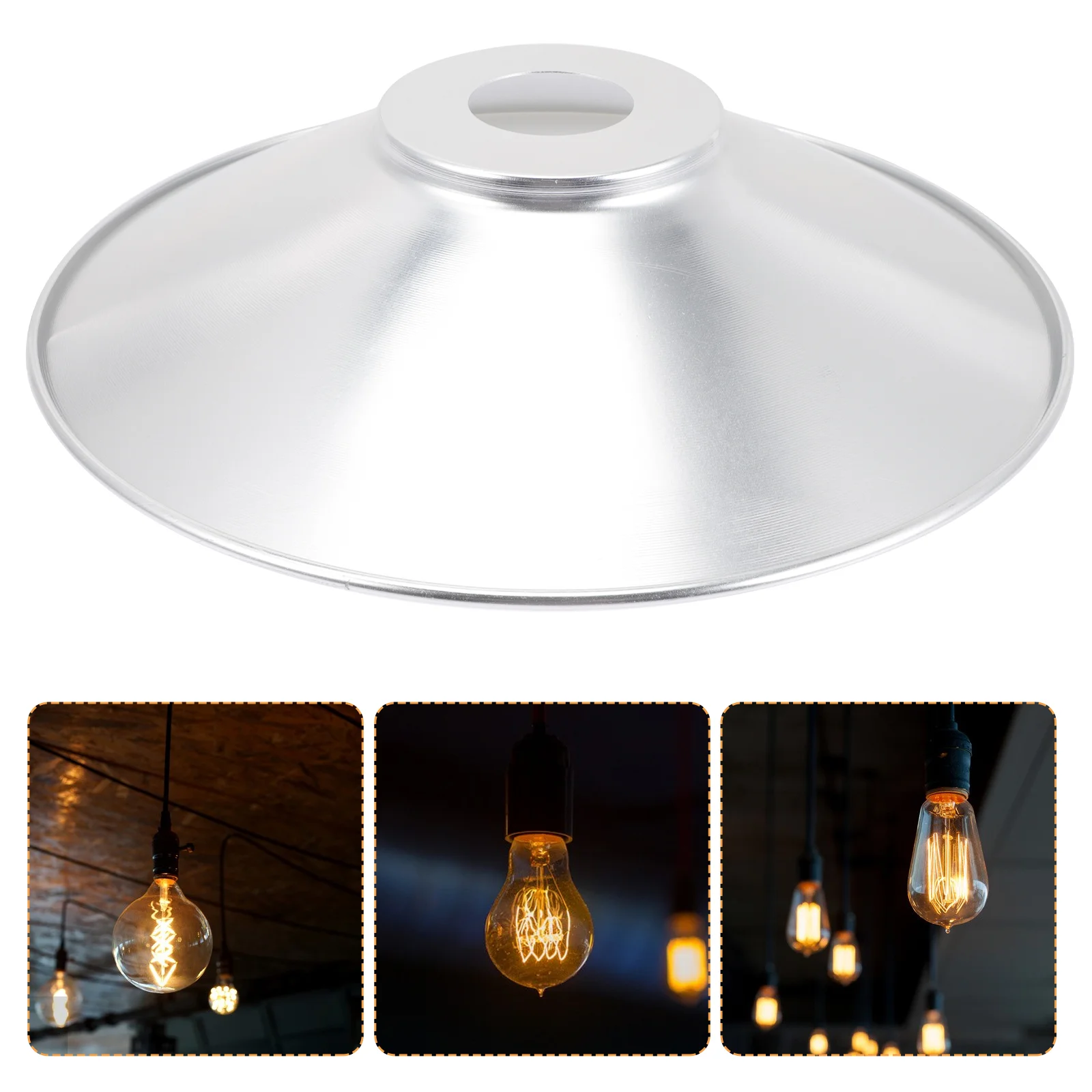

Buy 10 Send 1 Waterproof Aluminum Lampshade 30CM Cover Industrial Decorative Pendant Light Shade Dustproof Reflective