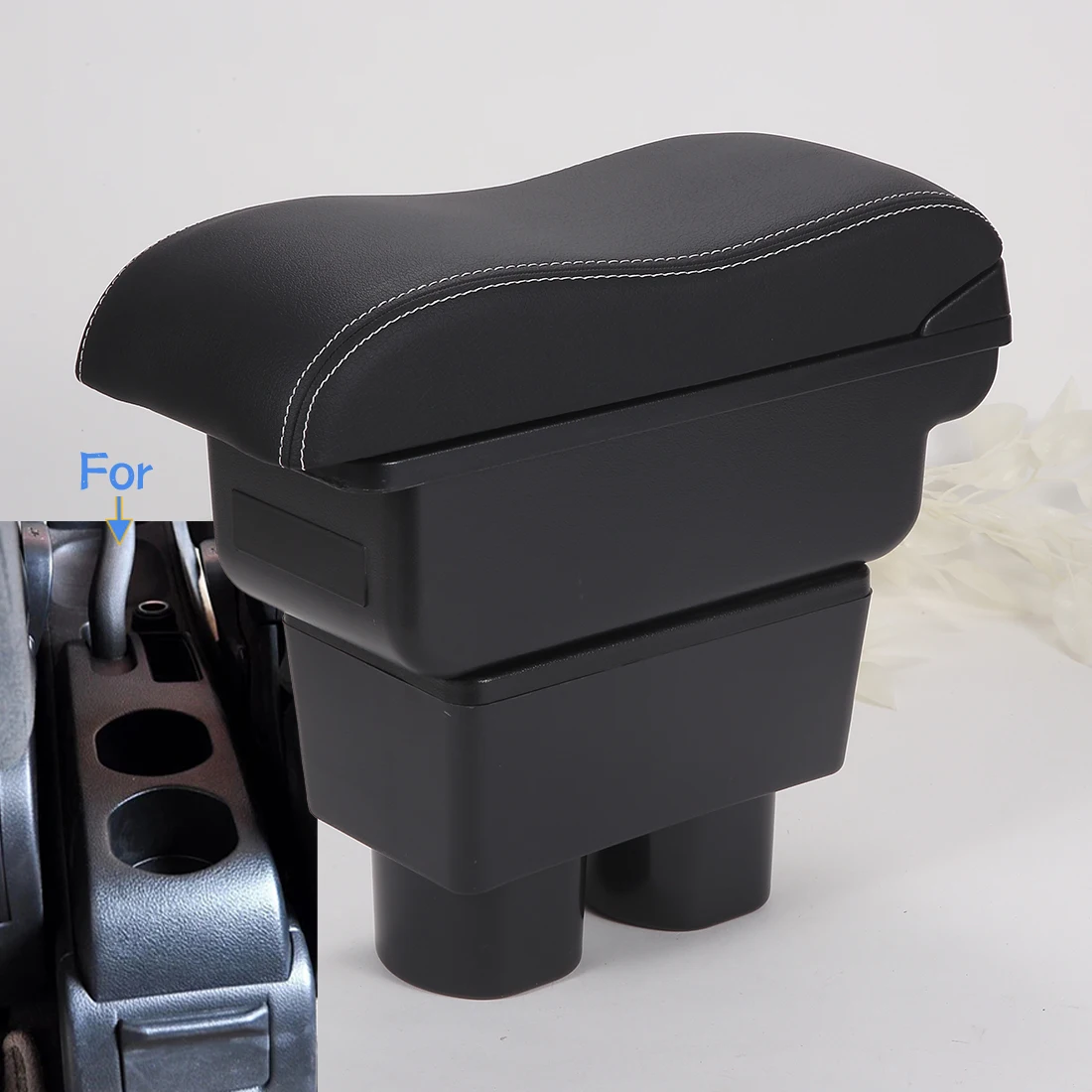 Reposabrazos para Nissan Tiida, caja de almacenamiento central Interior para Nissan Sylphy Versa Tiida C11 Latio, accesorios para coche