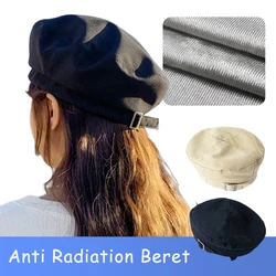 Anti-radiation Berets Hat Silver Fiber Electromagnetic Wave Radiation-proof Hats Mobile Phones Computers EMF Shielding Cap