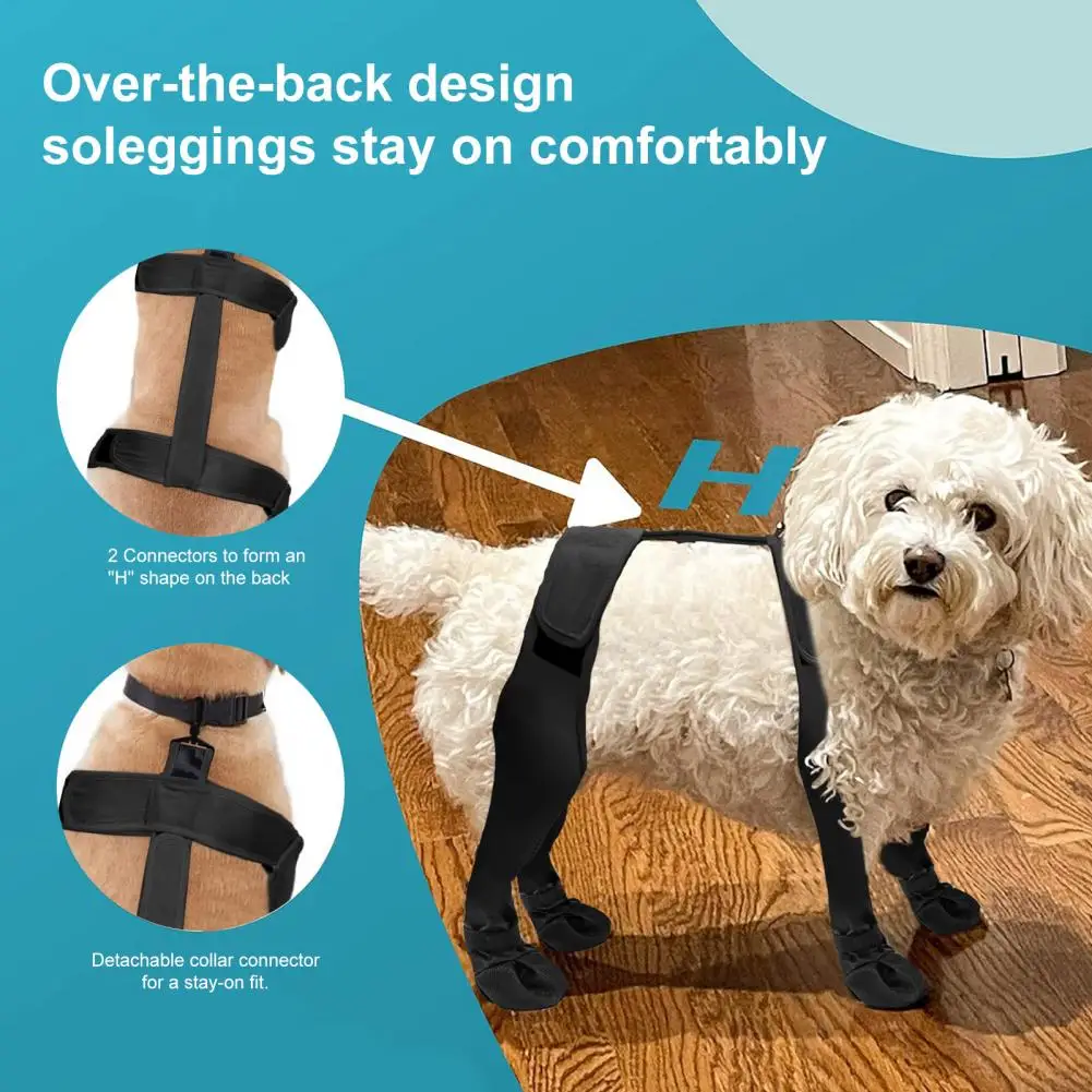 Adjustable Dog Shoes with Fastener Tape Waterproof Anti-slip Dog Shoes with Fastener Tape for Pet for Dirty for Walking