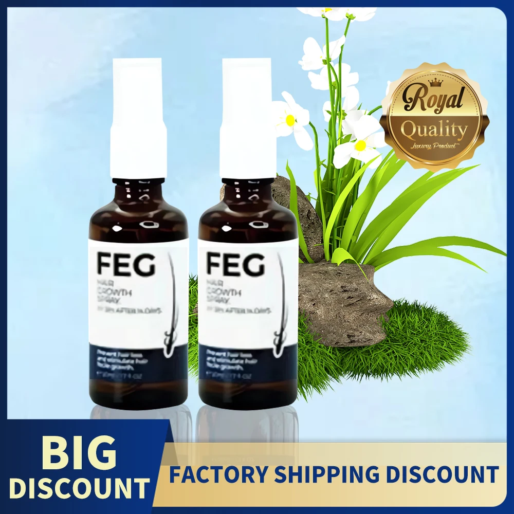 2 Pcs Boost hair growth and vitality with our popular FEG hair Nourishing Liquid Spray 50ml