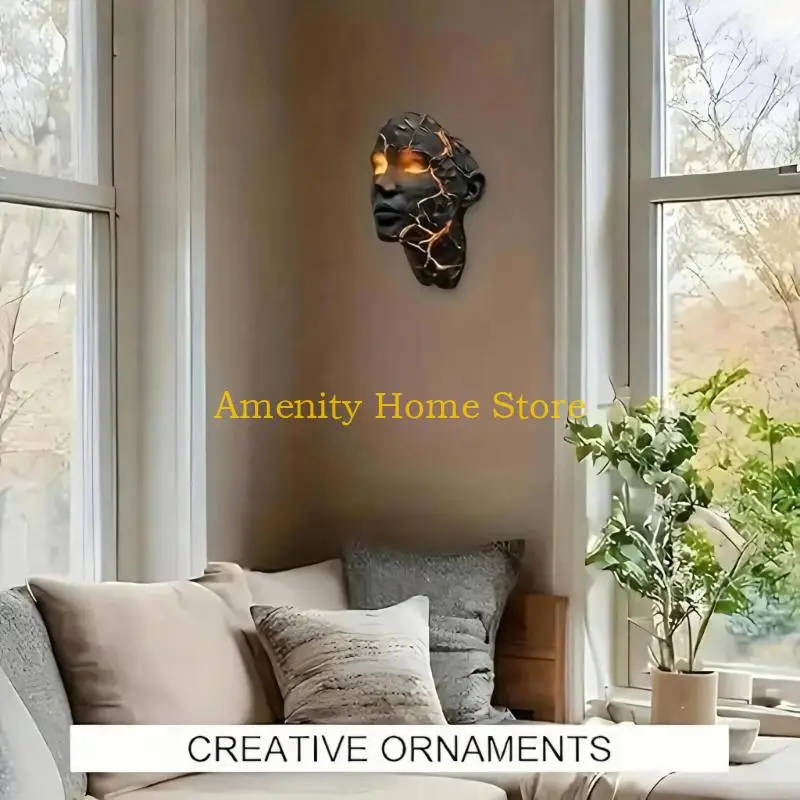 F26C Plastic Wall Light Cracked Souls Pattern For Home Interior Design Wall Lamp