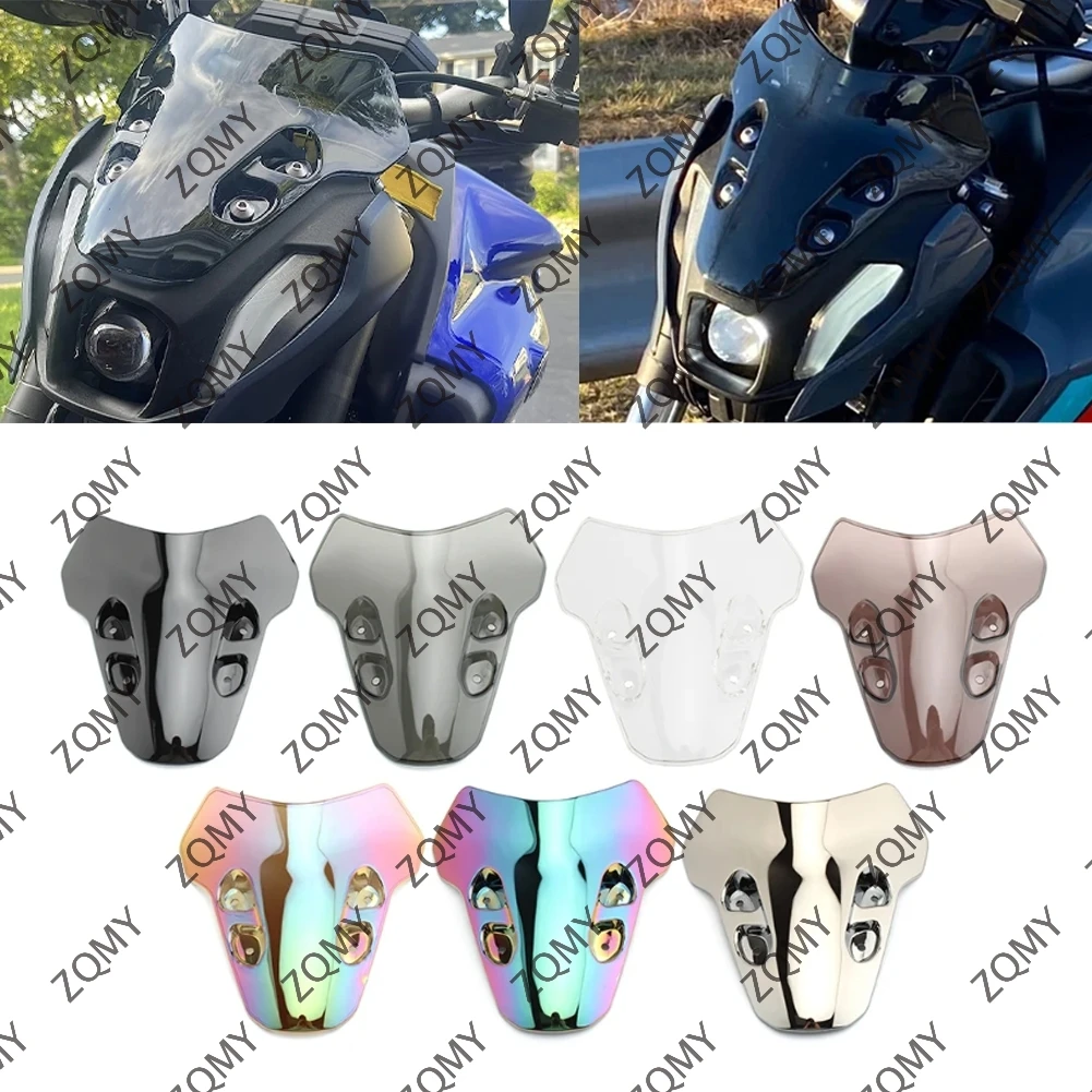 MT07 2021-2022 Motorcycle Windshield Wind Screen Shield Deflector ABS Windscreens For Yamaha MT-07 21 22