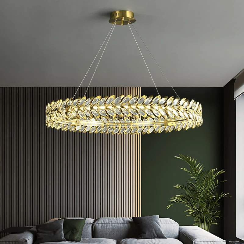 

Light Luxury Living Room Chandelier Post-modern Crystal Bedroom Study Chandelier Creative Dimming Indoor Lighting Chandelier