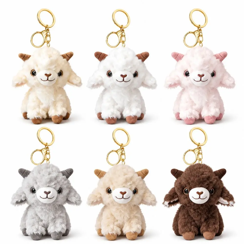 Cute PP Lamb Keychain Realistic Style Keychain Attachment Sheep Cute Style Texture Bag Decoration Keepsake