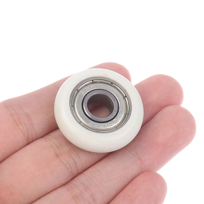 ★▲1Pc 608 ZZ 8*30*8.5mm POM Nylon Round Type Roller Wheel POM Wrapped 608ZZ Bearing Pulley Plastic Wheel