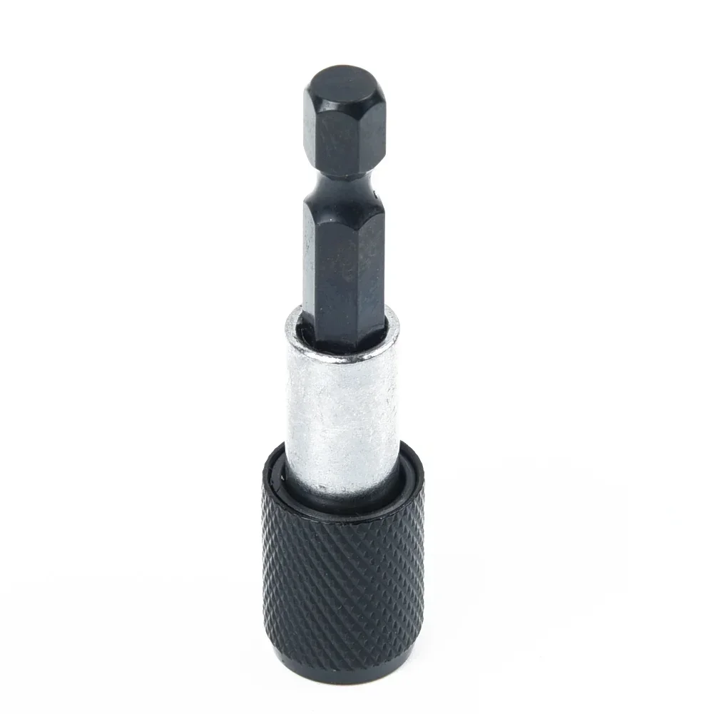 1/4" Hex Shank Quick Release Electric Drill No Magnetic Screwdriver Bit Holder 60mm Shank Power Tool Drill Accessories