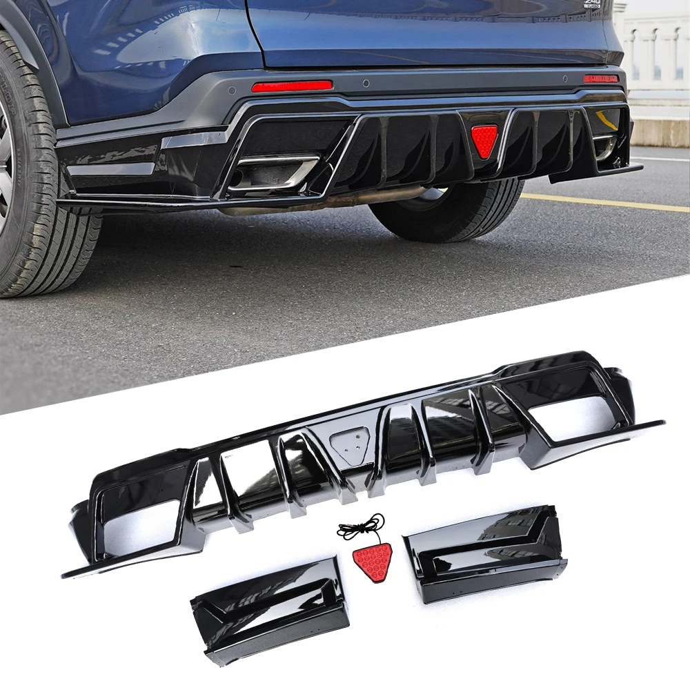 Auto Parts Gloss Black Rear Bumper Diffuser For Honda CRV 2021-2022