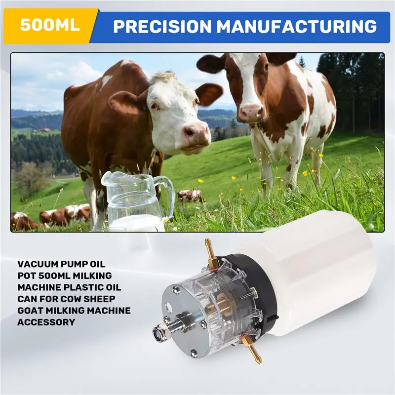AT84-Vacuum Pump Oil Pot 500Ml Milking Machine Plastic Oil Can For Cow Sheep Goat Milking Machine Accessory view 3