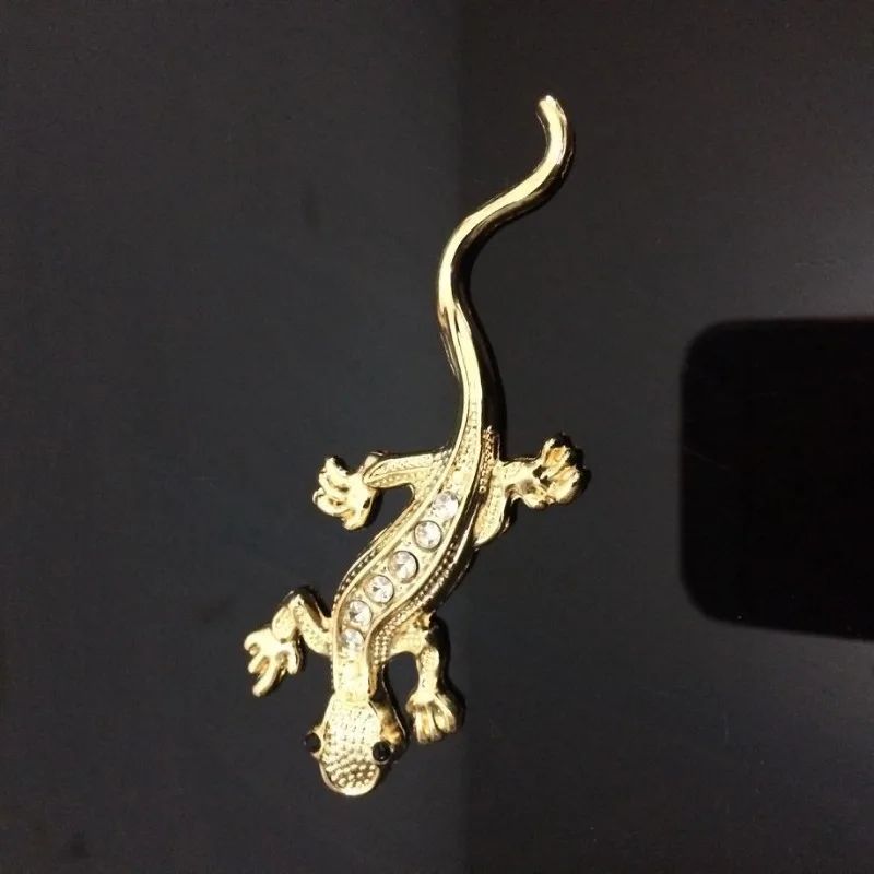 Diamond Gecko Metal Sticker 3D Stereoscopic Car Sticker Car Decal Animal Sticker