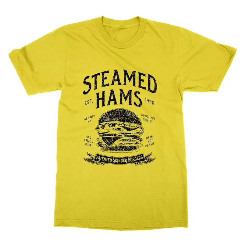 Steamed Hams Burger Joint T Shirt, Meme Tee Aroura Burealis Skinner Funny Top