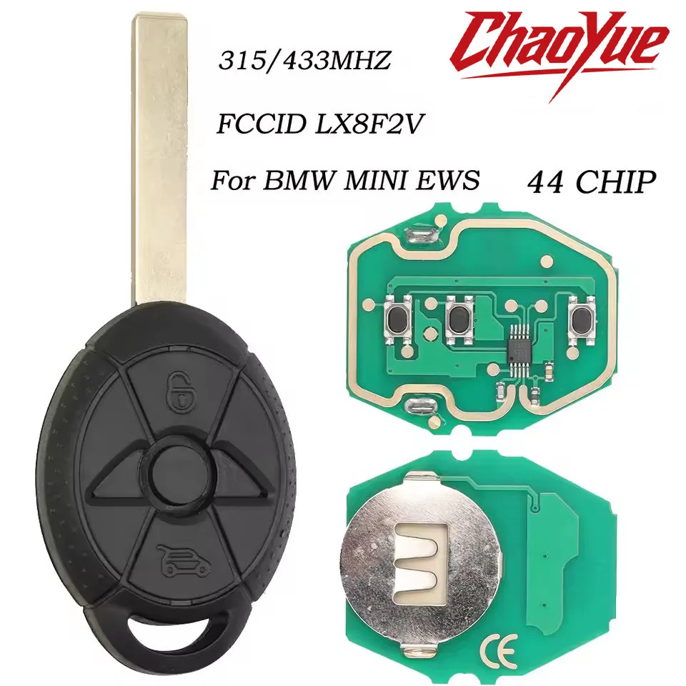 ChaoYue para BMW Mini Cooper S R50 R53 2005-2007 sistema EWS con chip 44 PCF7935 315/433 MHZ llave remota para coche.