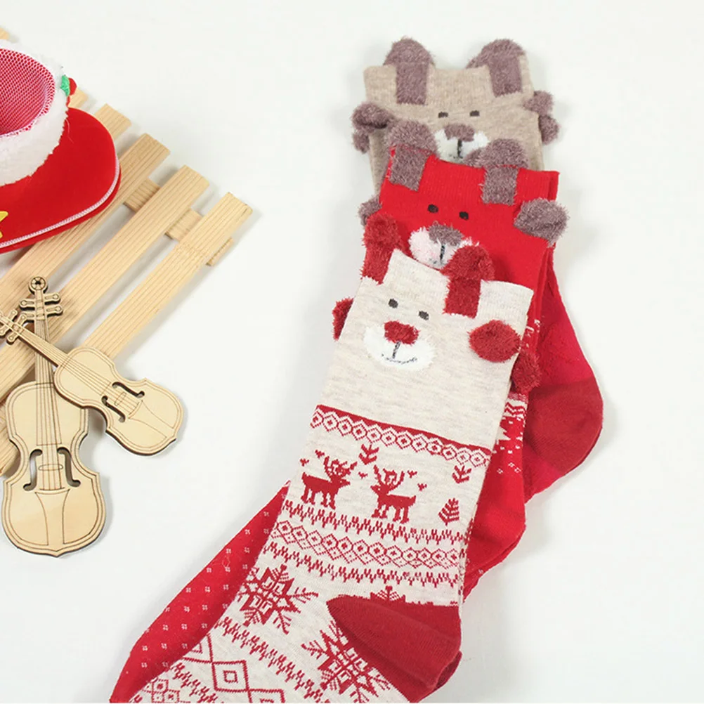 

Holiday Socks Christmas Warm Cotton Colored Socks for Girls Pattern 2 Comfortable Breathable Soft Cozy No Odor