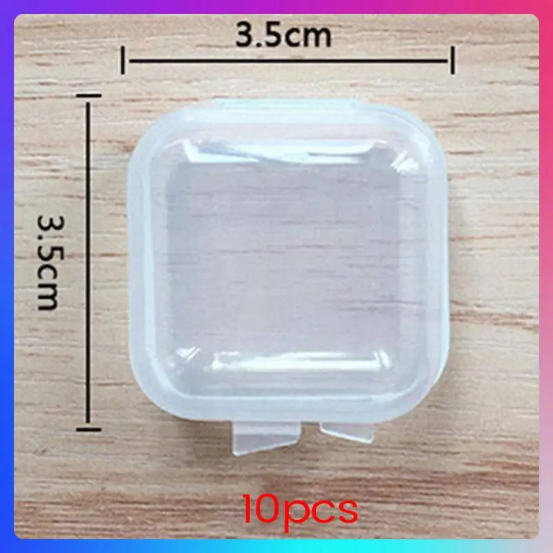 Caixa Plástica Quadrada Transparente Caixa de Comprimidos Semanal Organizador de Jóias Portátil Pequena Mini Caixa De Armazenamento Recipiente de Acabamento