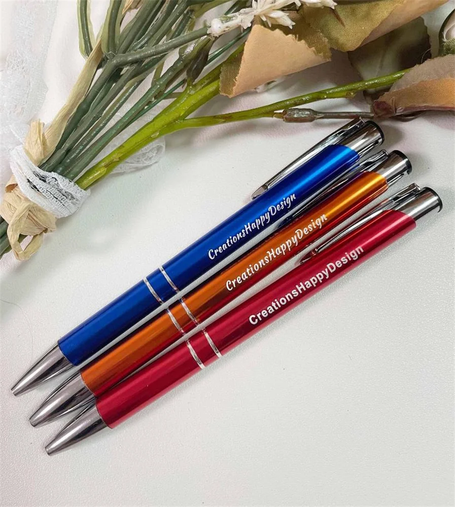 Bolígrafos de negocios de Metal personalizados, bolígrafos con grabado láser personalizados, bolígrafo con monograma, suministros de oficina para profesores Stude, 10 colores