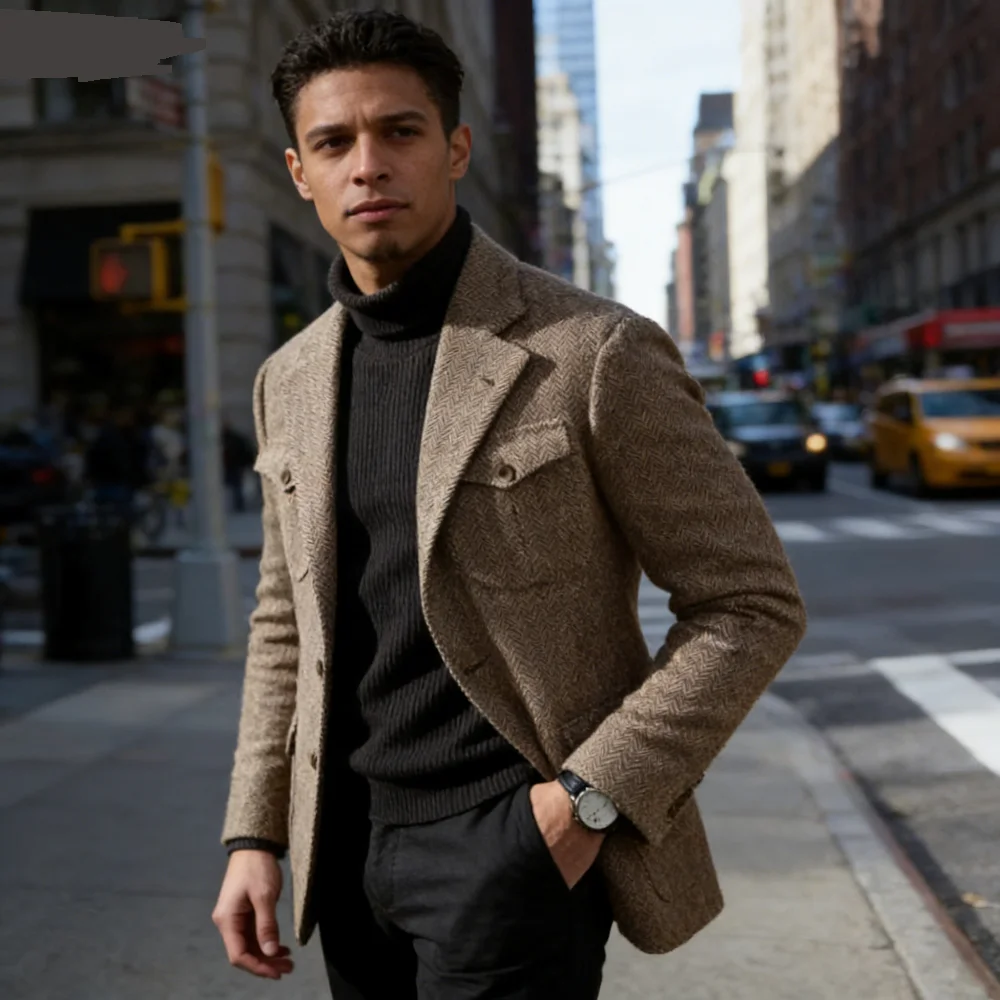 

Мужской цельный пиджак Apenas, деловая элегантная теплая весенняя куртка Ternario Para Homem Moda Roupas-para-homem