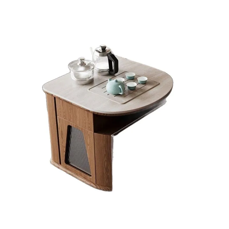 Dining table integrated dual-purpose roasting fire voice intelligent folding square round table y