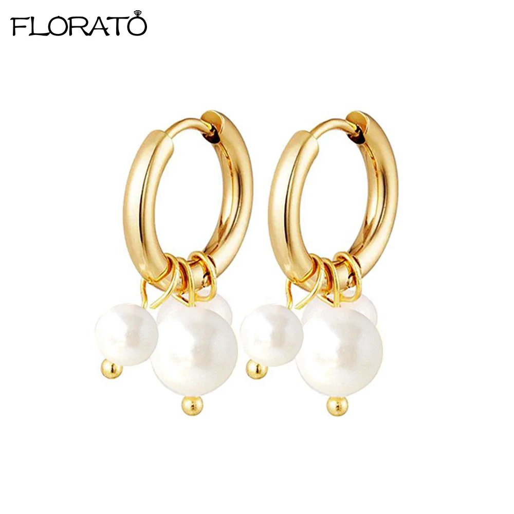 

925 Sterling Silver Needle Bohemian Fashion Tassel Pearl Circle Hoop Earrings for Women Girls Elegant Wedding Jewelry Fine Gift