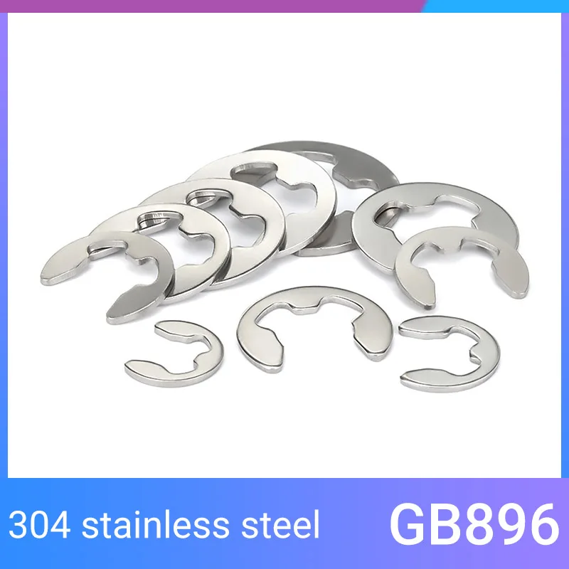 10/50/100pcs M1.2-M16 A2 304 Stainless Steel Shaft Bearing Retaining Ring Washer Snap Collar E Type Clip Circlip