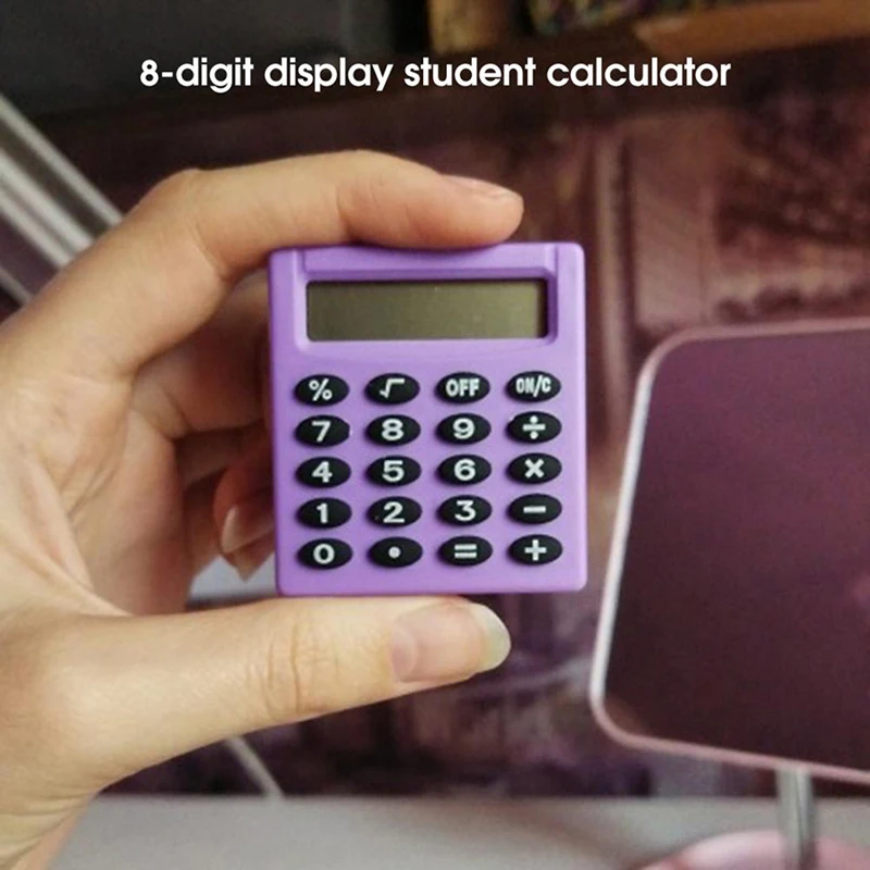 Cartoon Pocket Mini Calculator Handheld Pocket Type Coin Batteries Calculator Carry Extras Calculadoras School Office Calculator