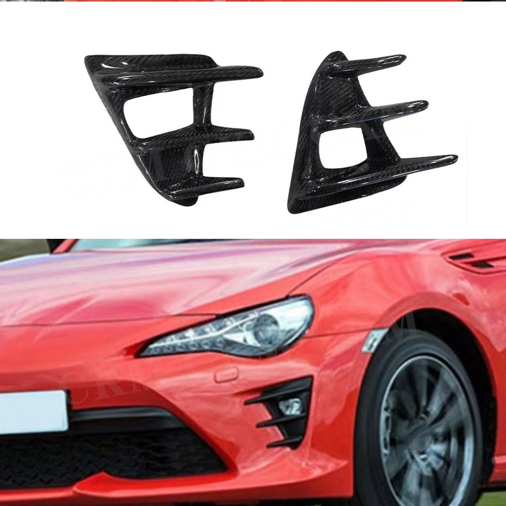 

For Toyota GT86 BRZ 2020-2025 Carbon Fiber Front Bumper Fog Light Frame Trim Fog Lamp Front Bumper Air Vent Trim Body Kit