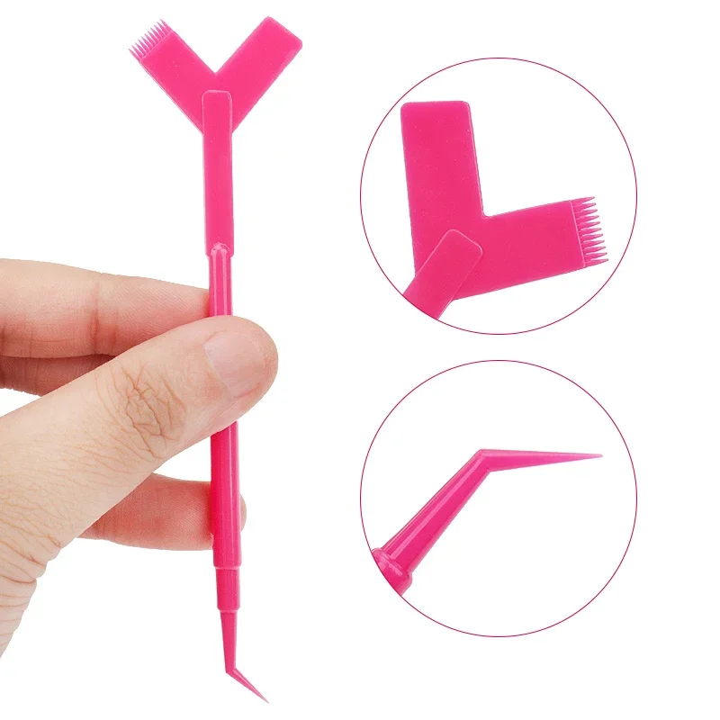 10Pcs Reuseable Plastic Eyelash Perming Stick Tool Eyelash Extension Y Shape Comb Lash Lifting Curler Applicator Make Up Brushes