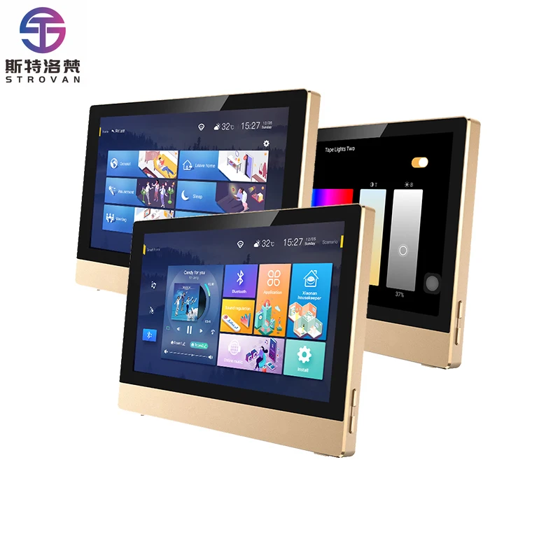 

ZXHK Tuya Smart Control WiFi ZigBee 25W 2-Channel Wall Amplifier with 7 Inch Touch Screen for Music and Speaker System