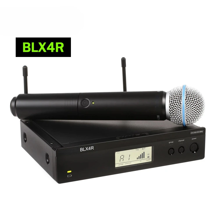 BLX4R Wireless Microphone BETA58 Vocal System Handheld UHF Stage Performance Mic Kit System with BLX4 PG58