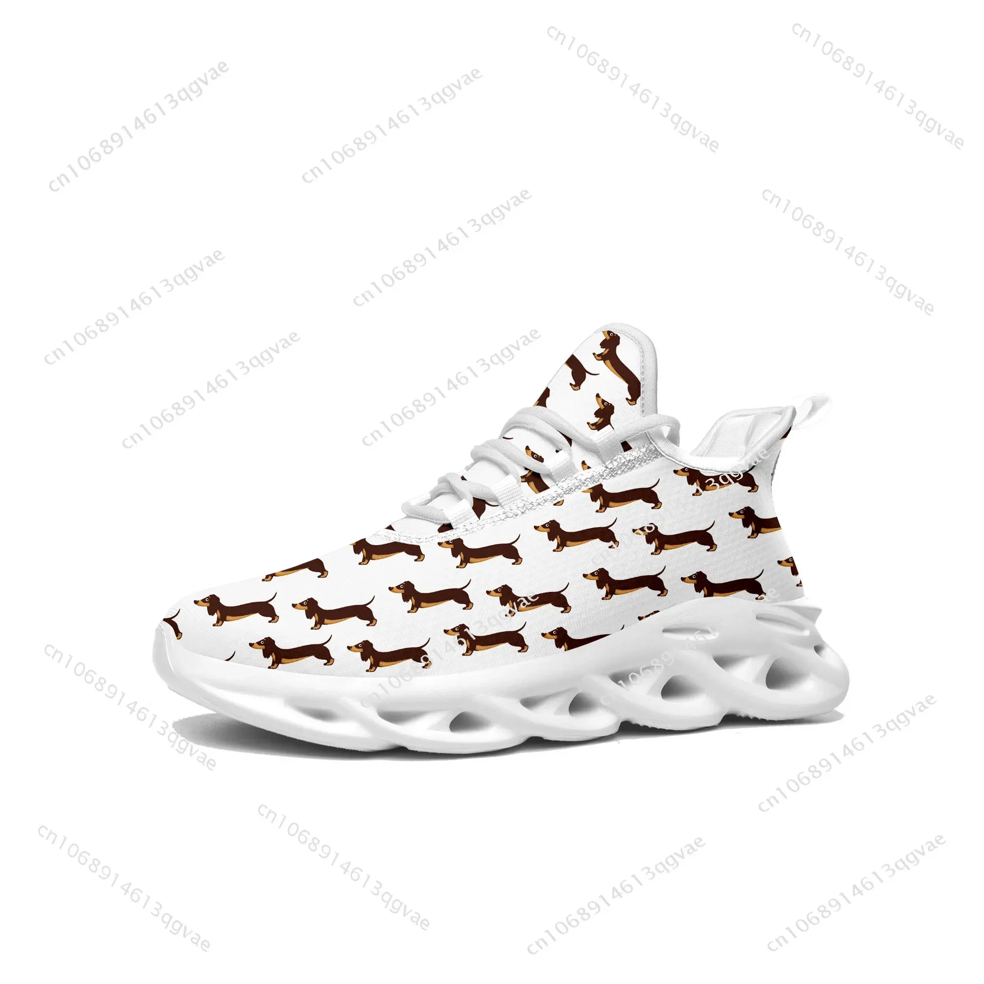 Cute Dachshund Pet Dog Flats Sneakers Mens Womens Sports Run Shoes High Quality Sneaker Lace Up Mesh Footwear Custom Made Shoe