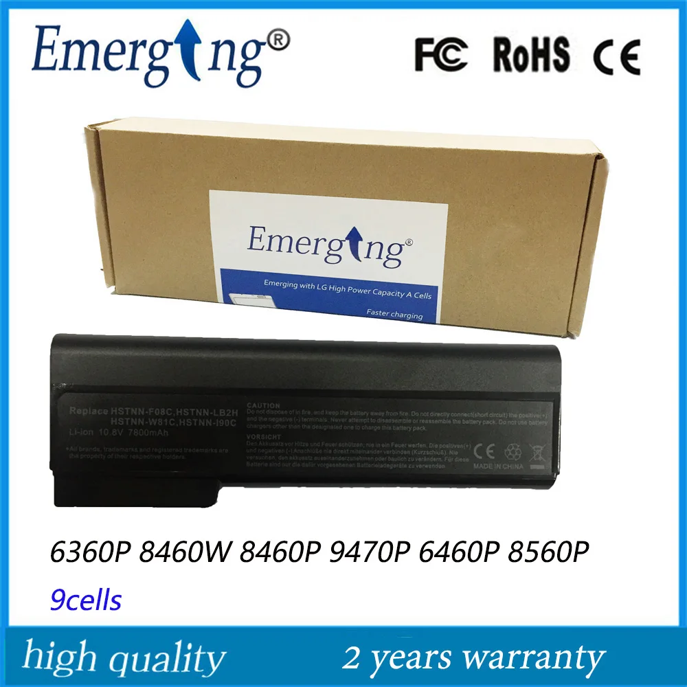 

9cells 10.8V New Laptop Battery for HP EliteBook ProBook 6360P 8460w 8460p 8560p OB2E CC09 CC06 QK642AA QK643AA