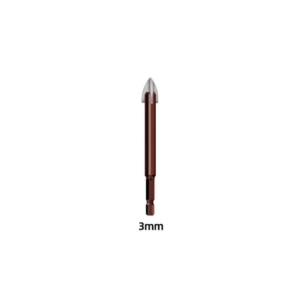 

1pc 3-12mm Cross Hex Tile Drill Bits For Glass Ceramic Concrete Hole Opener Triangle Drill Bit Woodworking Tool