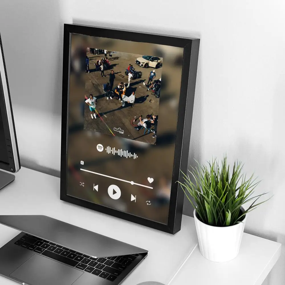 T-Tiakola ملصق ألبوم الموسيقى يطبع قماش قائمة التتبع جدار صورة فنية غرفة المعيشة ديكور المنزل غطاء 50X70 #1