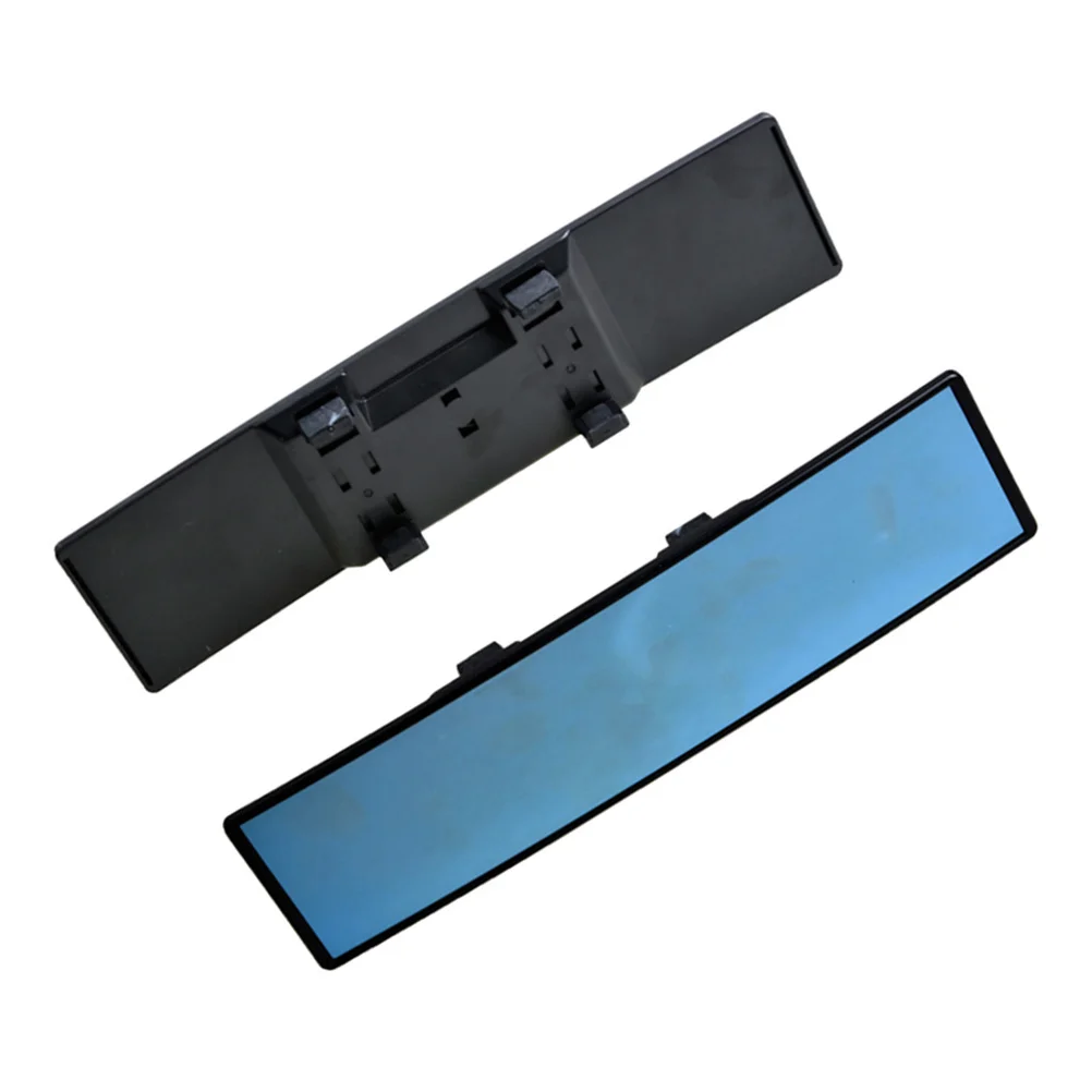 

Universal Car Rear View Mirror Interior Rearview Wide Angle Blue Glass Panoramic Anti-Dazzling Large Vision 280Mm Curved Mirror